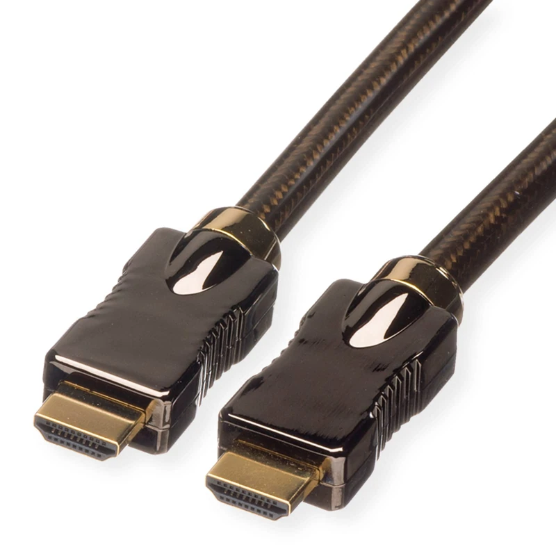 Rotronic Roline Ultra HD Cable with Ethernet (HDMI Male to Male) black black 2 m