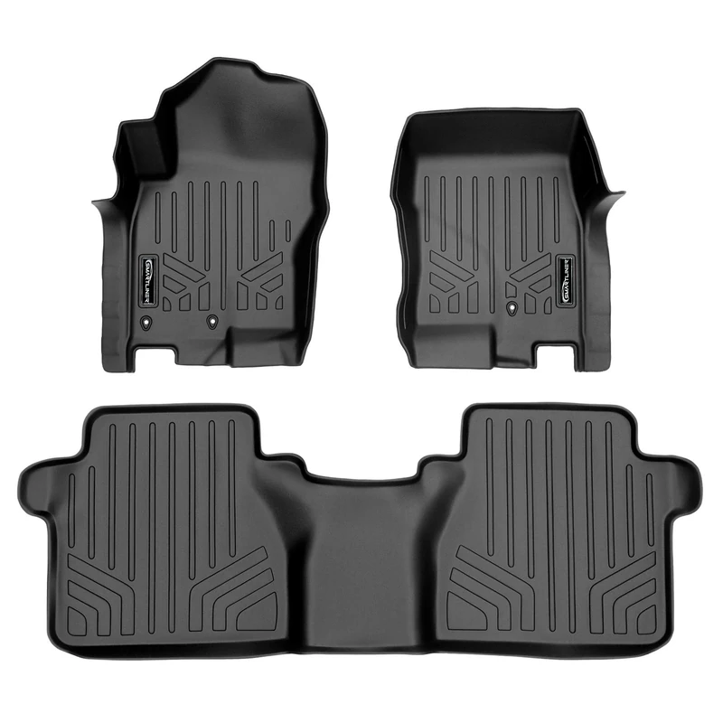 MAXLINER Floor Mats 2 Row Liner Set Black for 2005-2018 Nissan Frontier Crew Cab