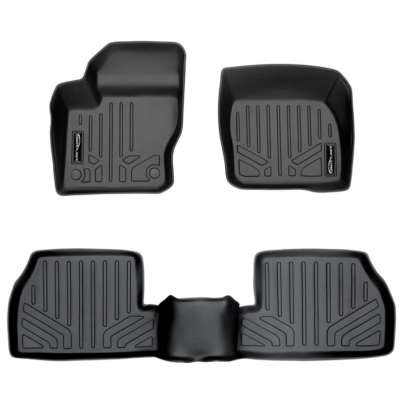 MAXLINER Car Floor Mats 2 Row Liner Set Black for 2012-2018 Ford Focus (No RS Models)