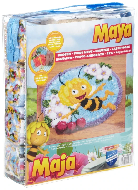 Vervaco Maya Latch Hook Shaped Rug Kit, Multi-Colour