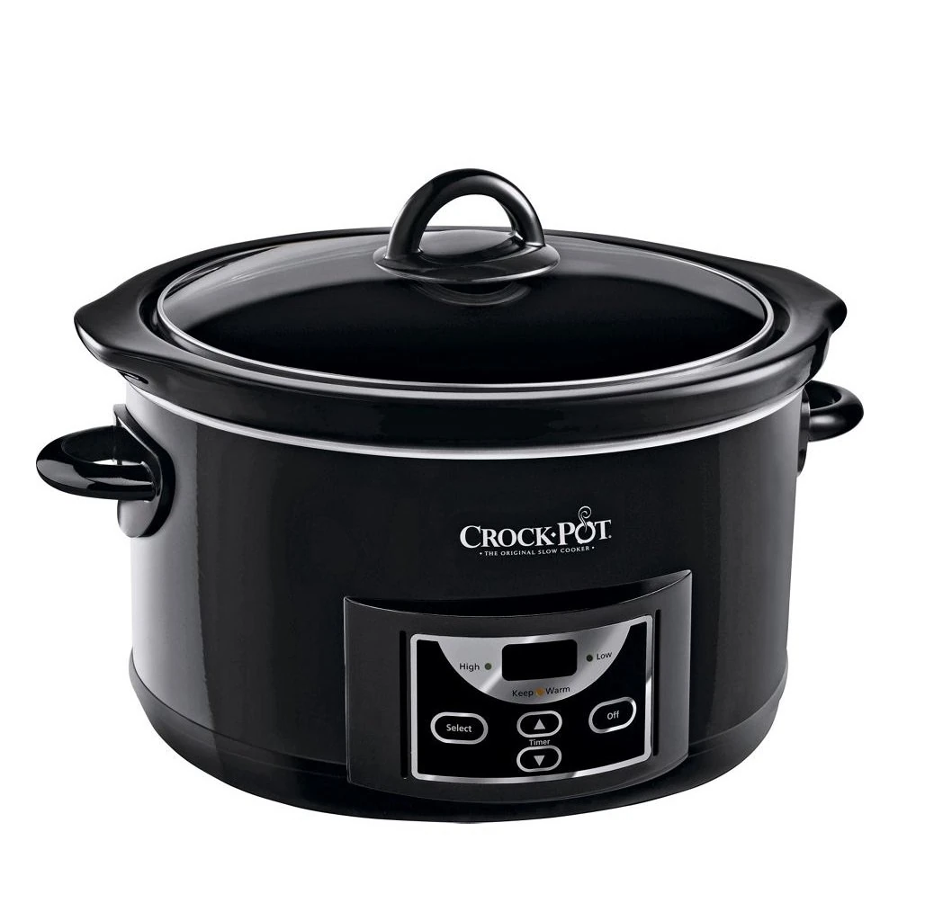 Crock-Pot Countdown Slow Cooker, Gloss Black 4.7 Litre SCCPRC507B
