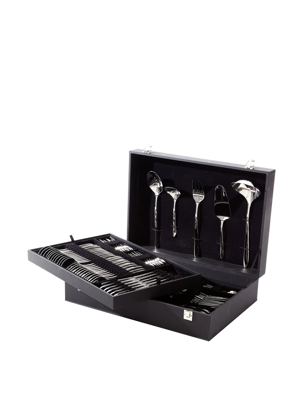 Arcos Series Berlin - Gift Case Flatware Set 113 pieces (Complete Set) - Monoblock of one piece Stainless Steel Silver Color