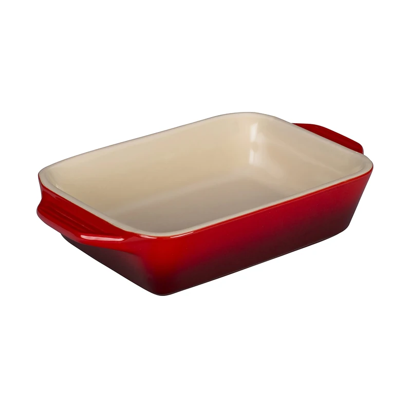 Le Creuset Stoneware Shallow Rectangular Dish - 18cm Cerise