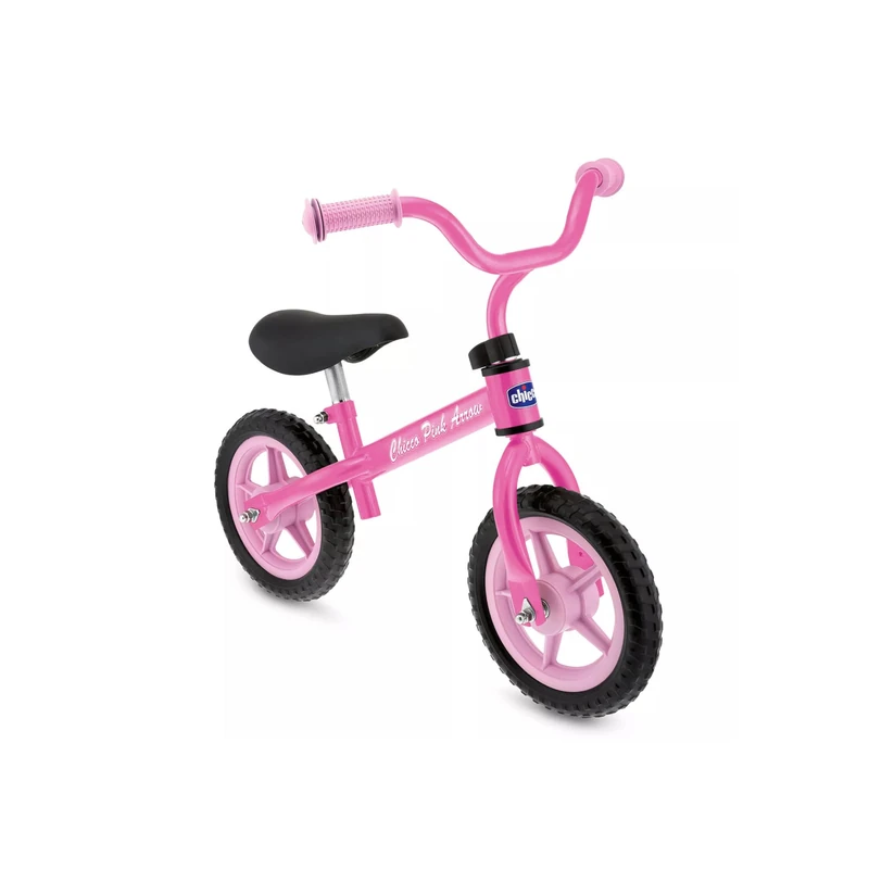 Chicco Balance Bike, First Bike for Kids with Puncture-Proof Tyres, Soft Non-Slip Paddle, Fully Adjustable, 2-5y, 25kg, Pink Arrow