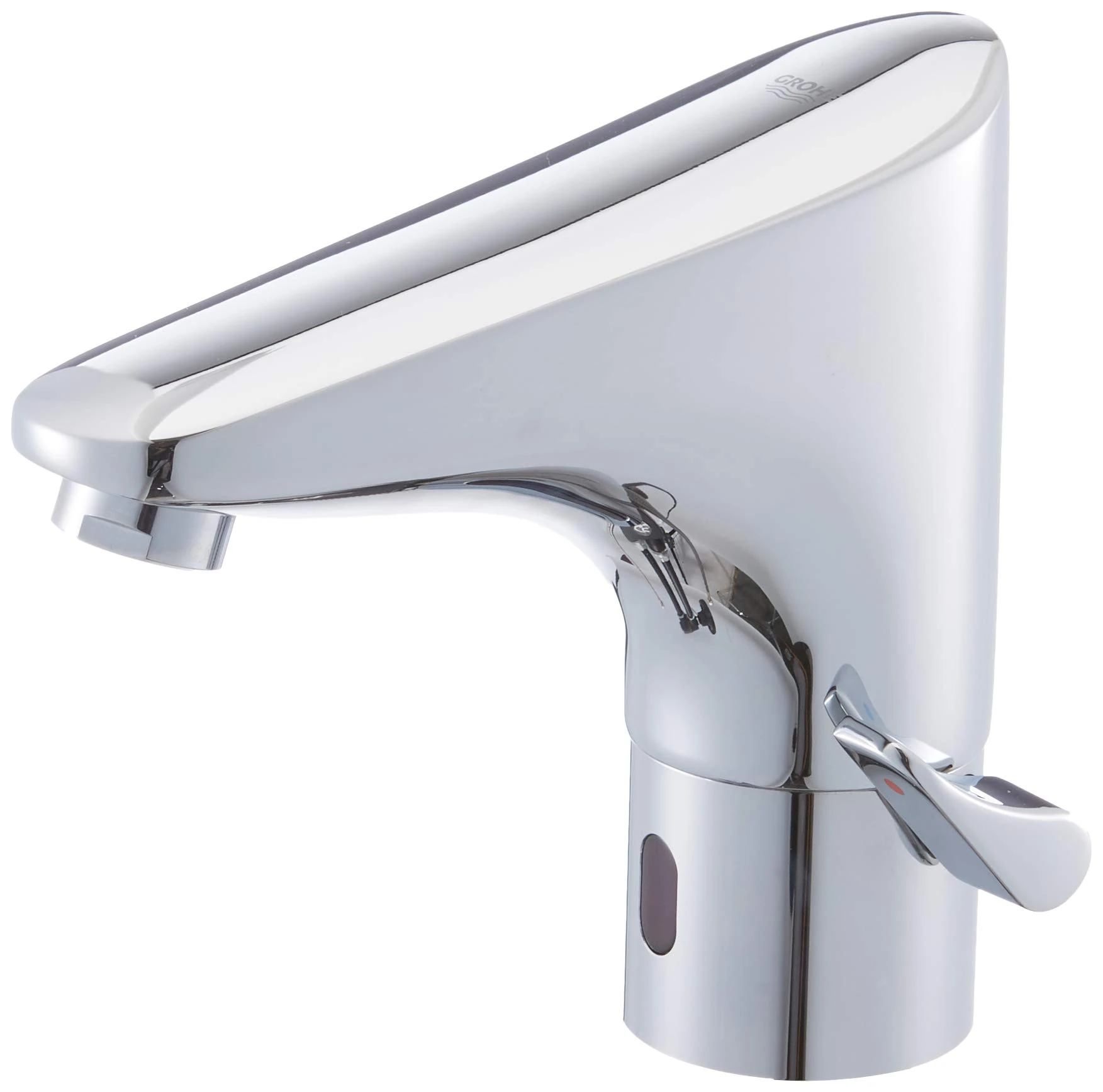GROHE Europlus E Infra-Red Electronic Basin Mixer 1/2" with Mixing Device and Adjustable Temperature Limiter Chrome 36015001