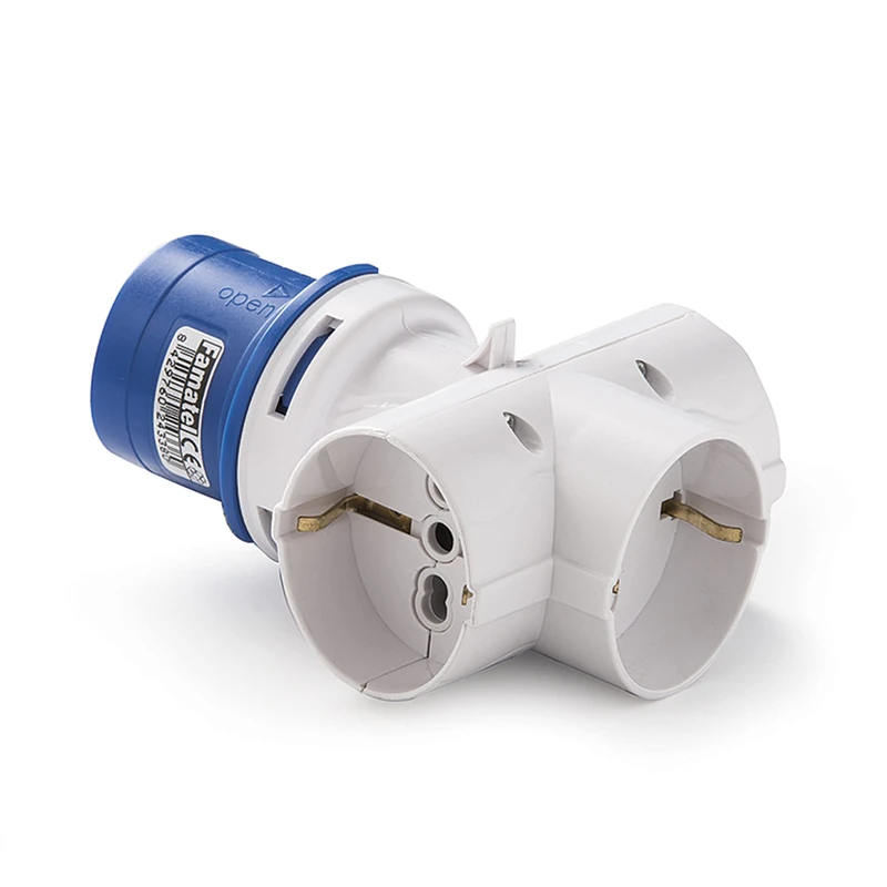 FAMATEL 13913 – Adapter Jack 2P+T 3 Bases 2P+TTL - Image 1