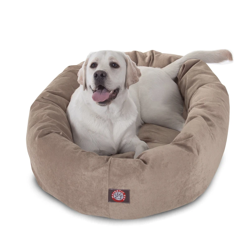 Majestic Pet Villa Bagel Bed, Large, Pearl - Image 1