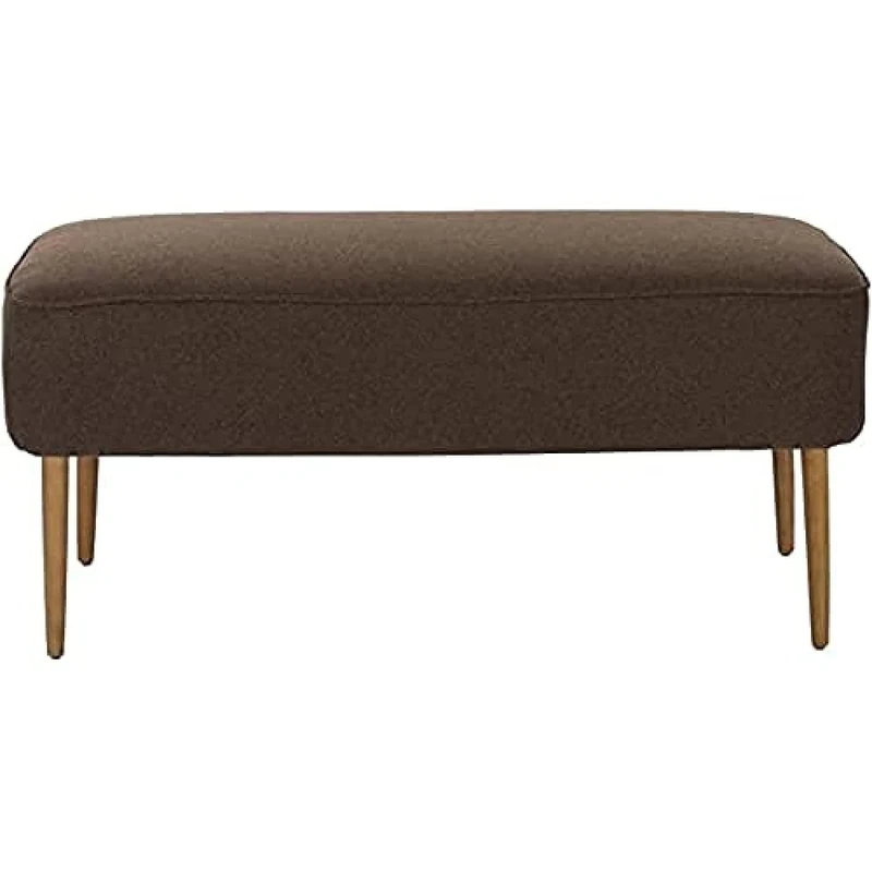 SAFAVIEH Upholstered Ottoman, in Brown, 100 X 50 X 45