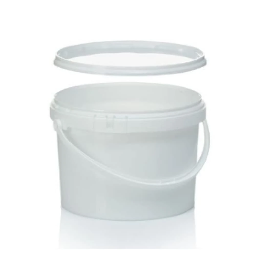 NEW 5 x 2.5 L, Ltr, Litre Plastic Buckets with Lids