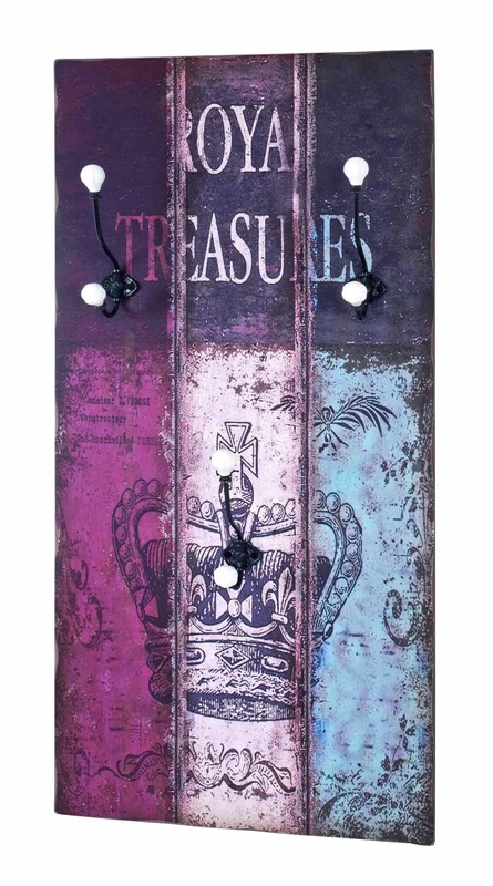 HAKU Möbel Wardrobe Motif, Black, Pottery, Mdf, Metal - Size: W 40 cm X H 80 cm X D 12 cm, Style: Industrial