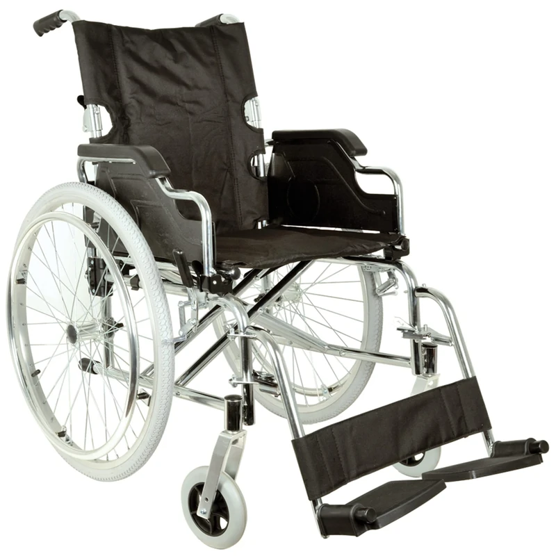 Royal folding wheelchair with sitting 46 cm, black fabric