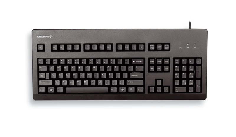 CHERRY G80-3000, Wired Mechanical Keyboard, UK Layout (QWERTY), USB-Connection, Robust, Programmable Keys, MX BLACK Switches, Black