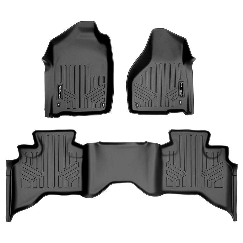 MAX LINER A0126/B0048 Floor Mats 2 Row Liner Set Black for 2012-2018 RAM 1500 Quad Cab