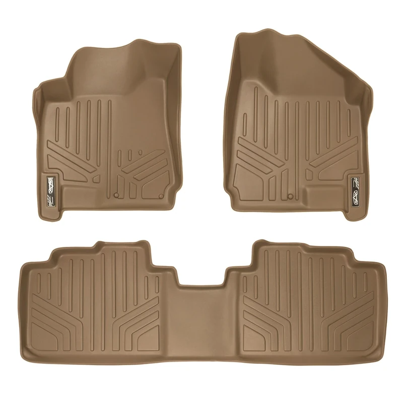 MAXLINER Car Floor Mats 2 Row Liner Set Tan for 2010-2016 Cadillac SRX
