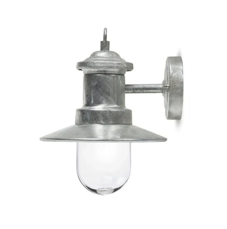 Garden Trading Outdoor Wall Mounted St Ives Galvanised Ships Light Weatherproof | E27 Edison Screw 60 Watt | Crafted in Hot Dipped Galvanised Steel | Motion-Sensor Compatible - Image 1