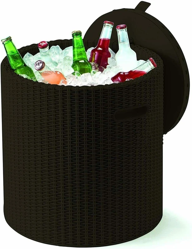 Keter, Cool Stool Garden Cooler Table, Brown, Capacity 39 Litres