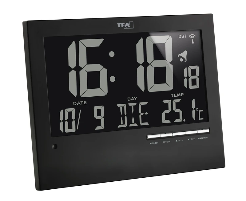 Blooming Weather Wall Clock, Plastic, Black