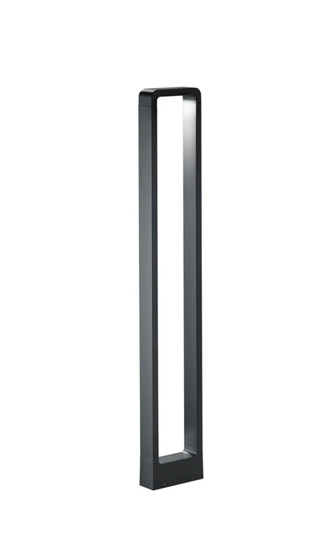 Trio Reno Tall LED Post Light, Metal, Dark Grey