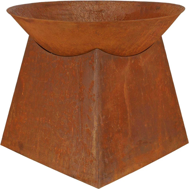 Fallen Fruits Small Fire Bowl and Wood Storage, Natural Rust, FF169