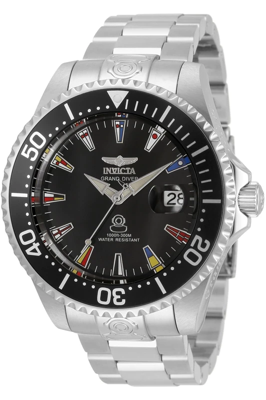 Invicta Pro Diver 21323 Men's Watch - Waterproof - Analogue - Automatic Movement - stainless steel with Black dial - 47mm