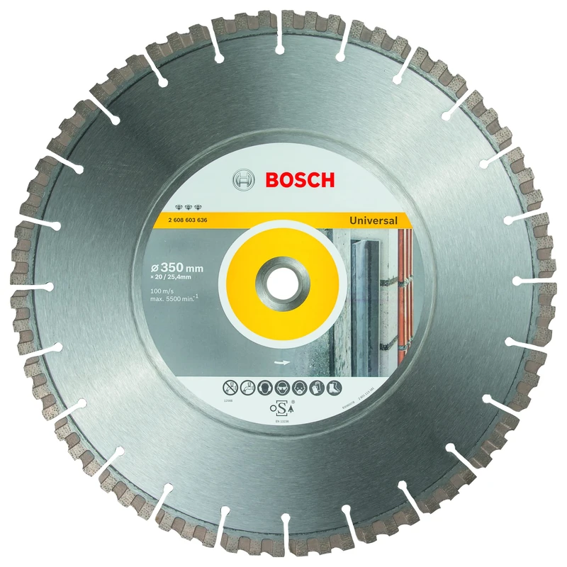 Bosch Professional Diamond Cutting Disc 'Best for Universal' (Concrete, Stone, Ø 350 x 20/25.40 x 3.3 x 15 mm, Accessories Angle Grinder)