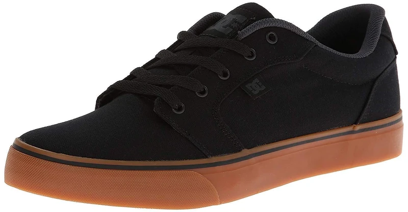DC Men's Anvil Casual Skate Shoe, Black Gum, 10.5 UK