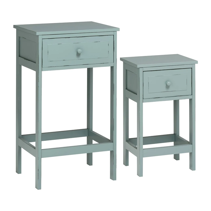 Premier Housewares Chatelet Tables, Set of 2, Blue