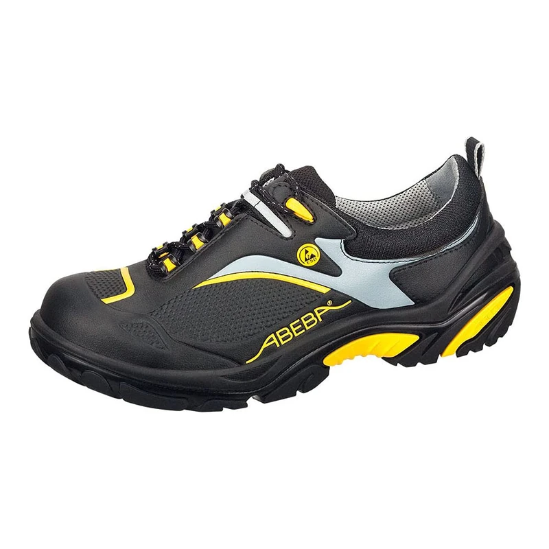 Abeba 34803-39 "ESD-Crawler" Safety-Low Shoe, Size 6, Black/Yellow - Image 1