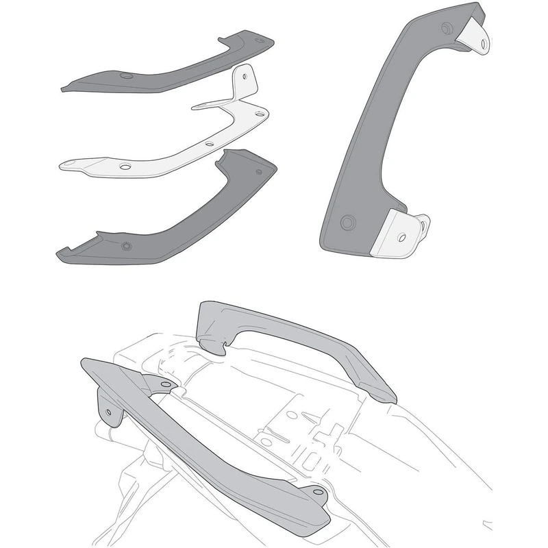 GIVI 4103Kit Bracket for Side Case Rack