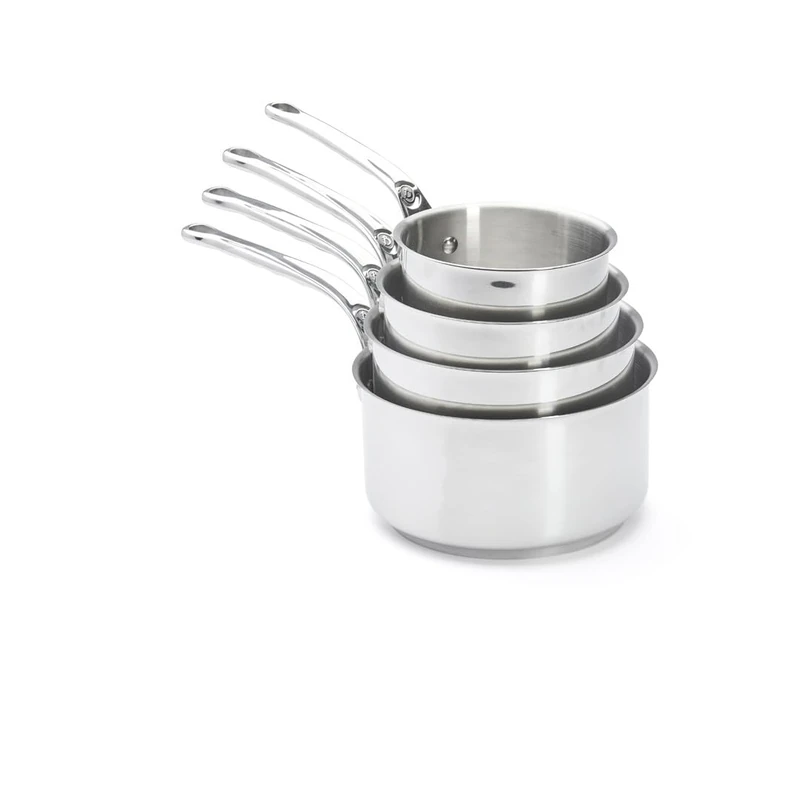 De Buyer Milady Pots, Set of 4, Silver