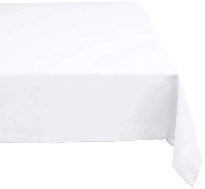 DII 60x84 Rectangular Polyester Tablecloth, White - Perfect for Weddings, Brunch, Catering Events, Dinner Parties, Buffets or Everyday Use