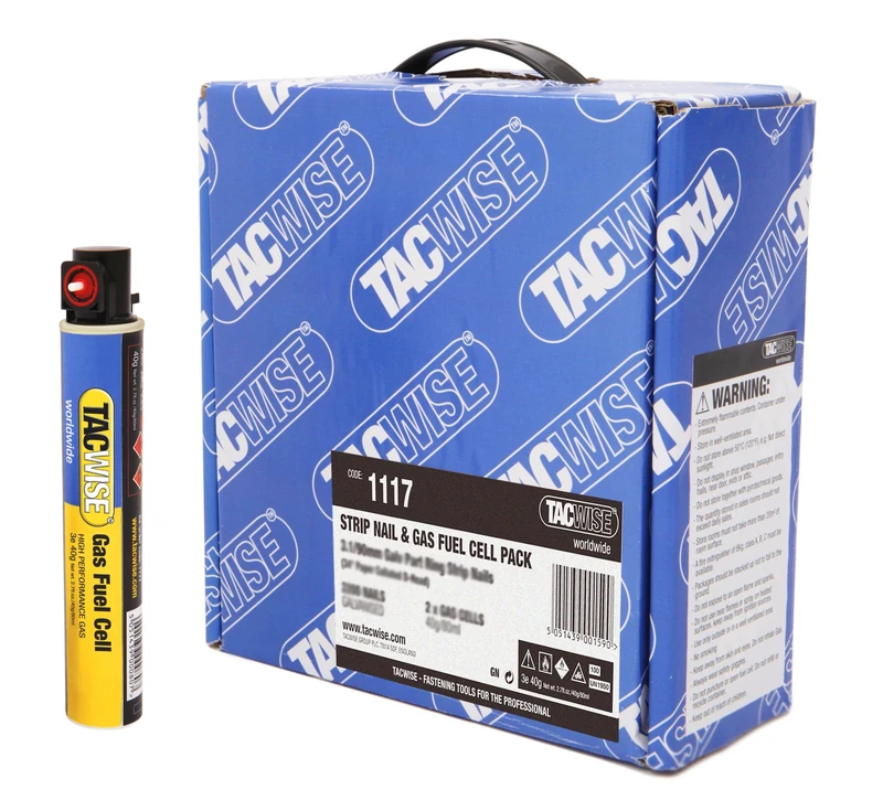 Tacwise 1117 3.1/ 90mm Strip Nails and Gas Cell Packs