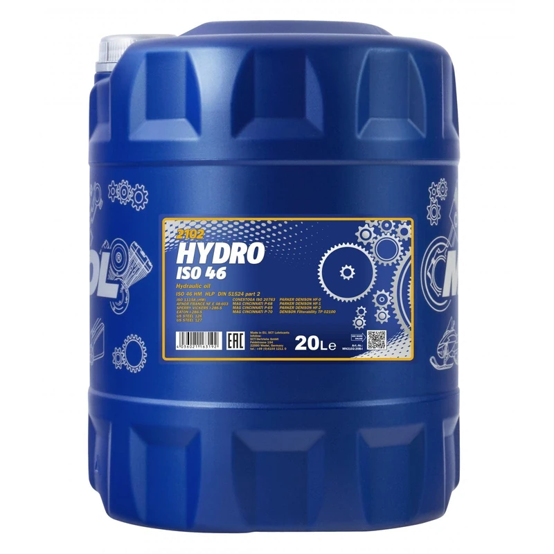 Mannol 20 Litres Hydro ISO 46 Hydraulic Oil DIN 51524-2 All Season Mineral Based