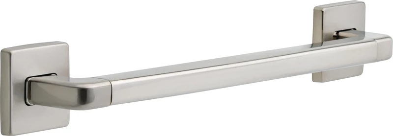 Delta 41918-SS Modern Angular Decorative ADA 18 in. x 1.25 in. Bathroom Hand Rail Handrails Grab Rails, Stainless
