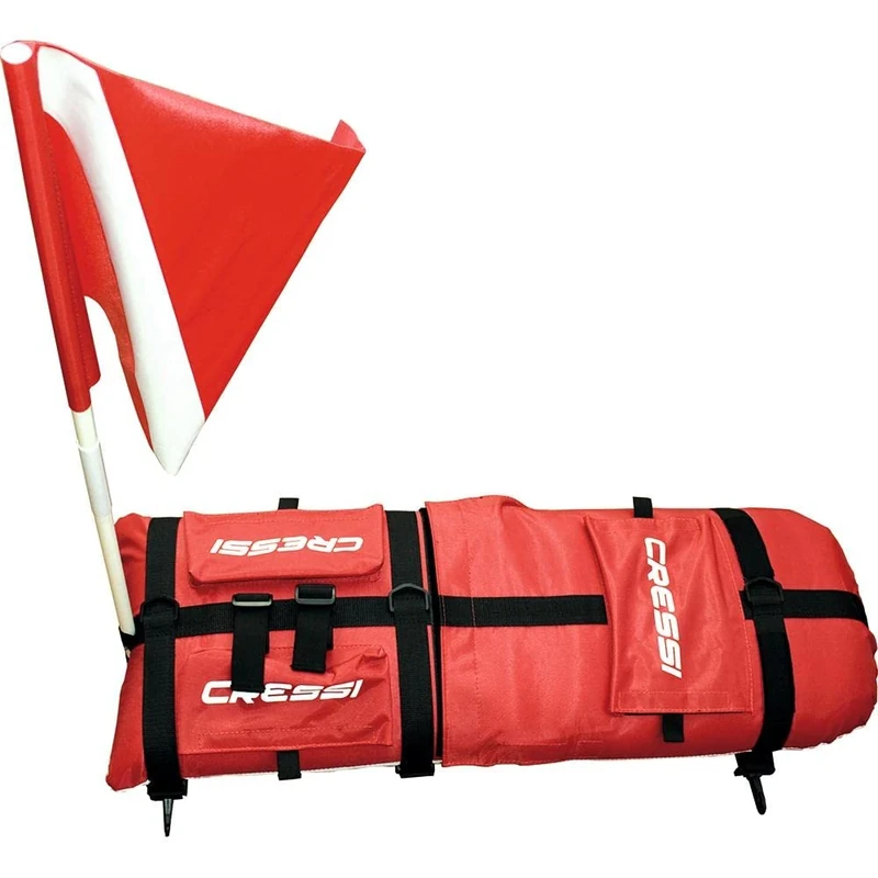 Cressi Spyder Surface Board Torpedo Float - Black/Red