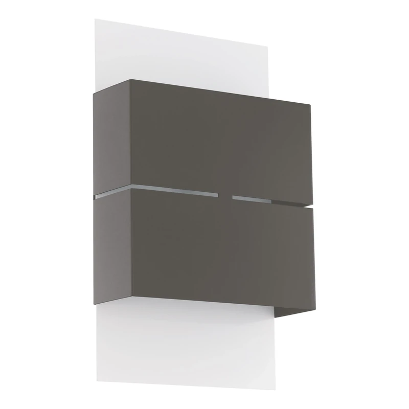 Eglo Kibea 2-Flame LED Outdoor Wall Light, Anthracite and White Galvanised Steel Exterior Wall Lamp, IP44
