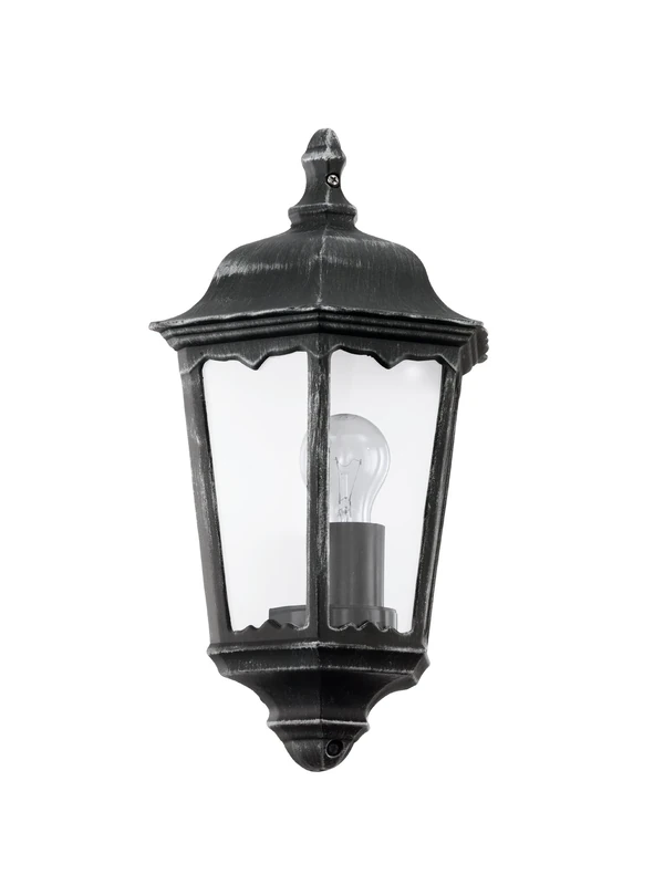 Eglo 93459 NAVEDO Exterior Wall Light in Black and Silver-Patina