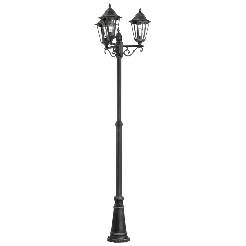 EGLO 93465 NAVEDO Outdoor Floor Light in Black and Silver