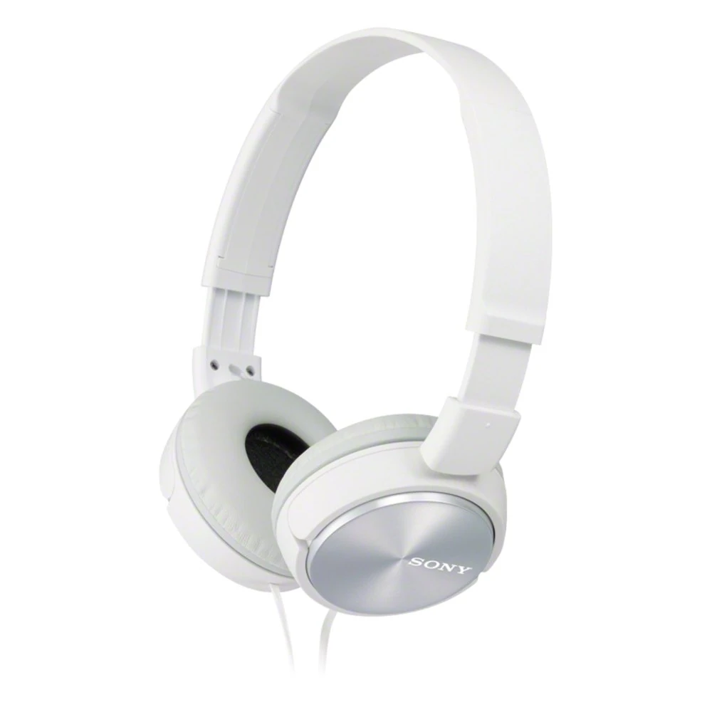 Sony MDR-ZX310 On-Ear Overhead Wired Headphones, Swivel Fold, 3.5mm Headphone Jack - Metallic White