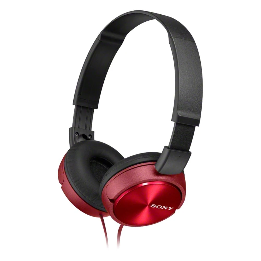 Sony MDR-ZX310 On-Ear Overhead Wired Headphones, Swivel Fold, 3.5mm Headphone Jack - Metallic Red