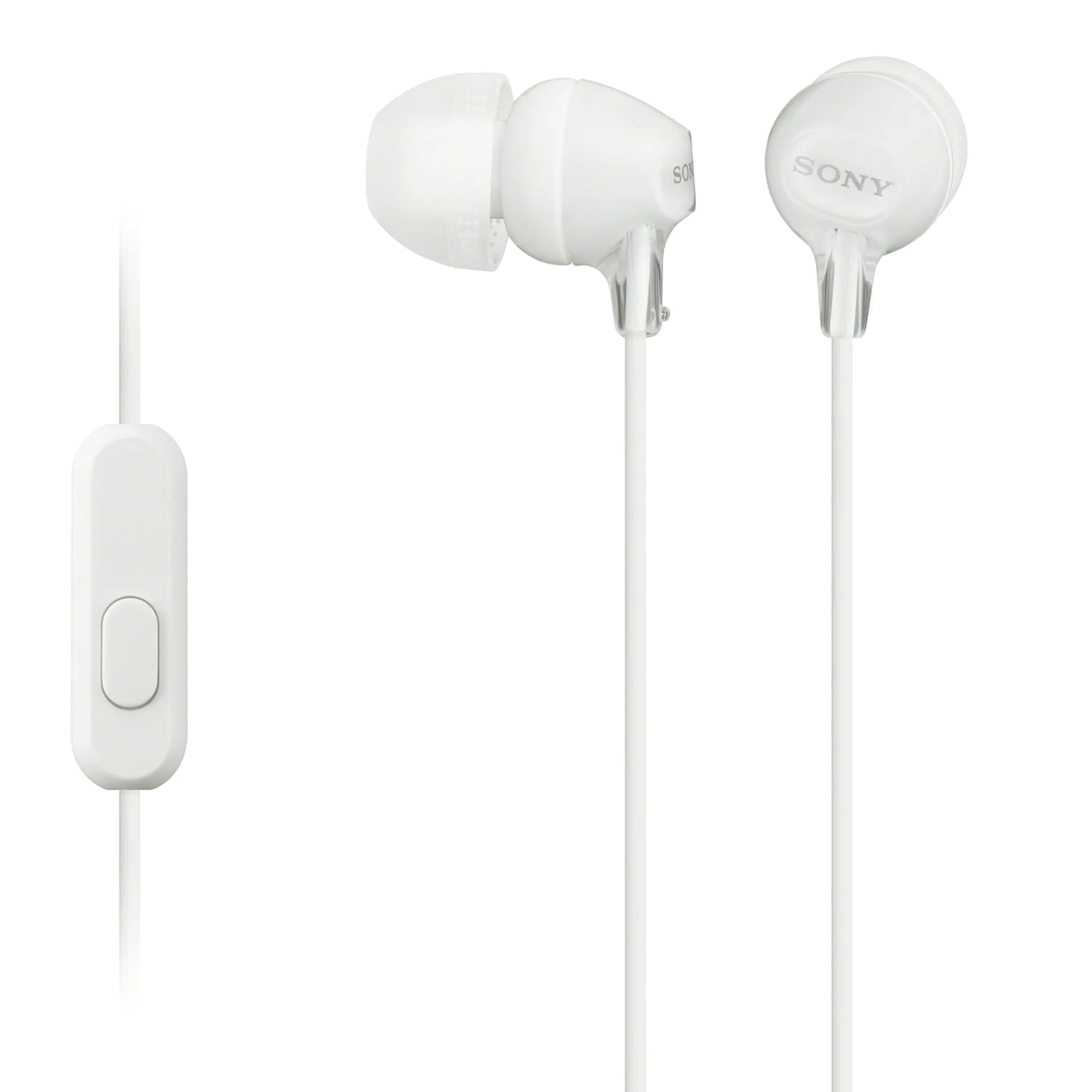 Sony MDR-EX15AP Earphones with Smartphone Mic and Control - White
