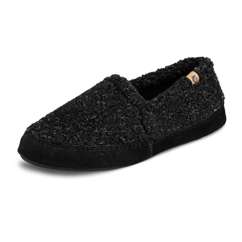 Acorn Men's MOC Slip-On Loafer, Black Berber, Small/7.5-8.5 M US