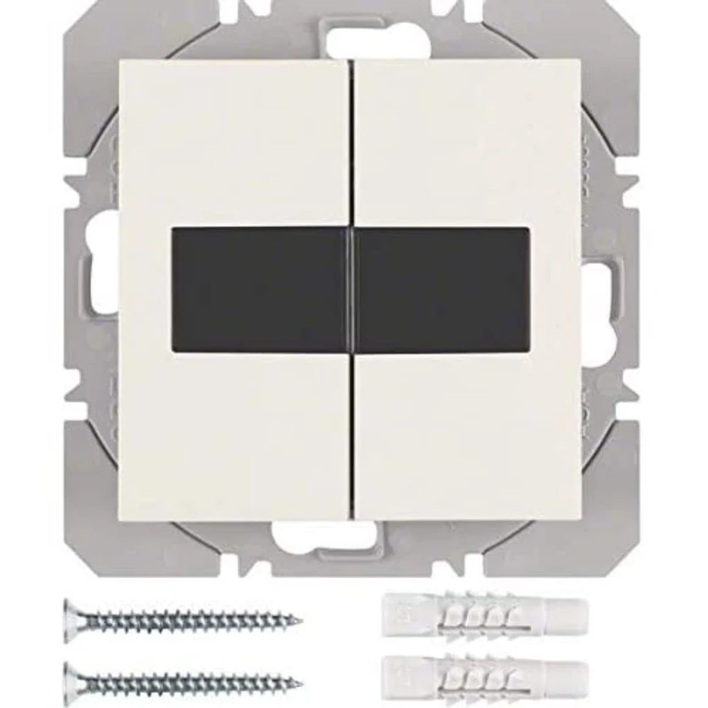 Hager Button Surface Dual Solar Usbquicklink SM Without B White
