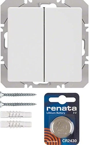 Hager – Push Button Surface Double usbquicklink SM Q1 Polar White - Image 1