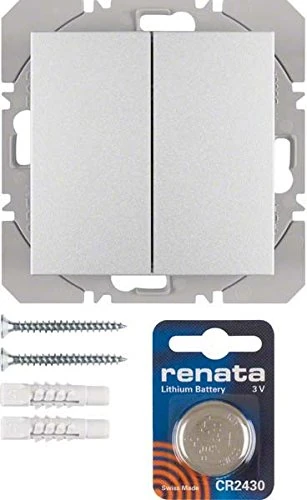 Hager – Push Button Surface Double usbquicklink SM Without B Aluminium