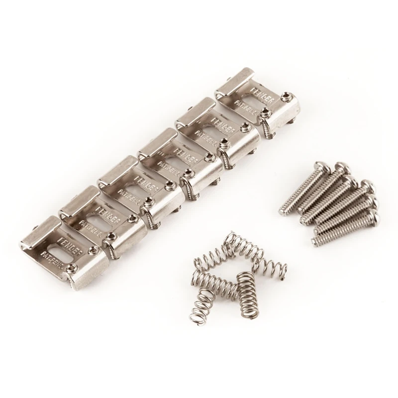 Fender Pure Vintage Stratocaster Saddle Kit - Nickel-Plated - Image 1