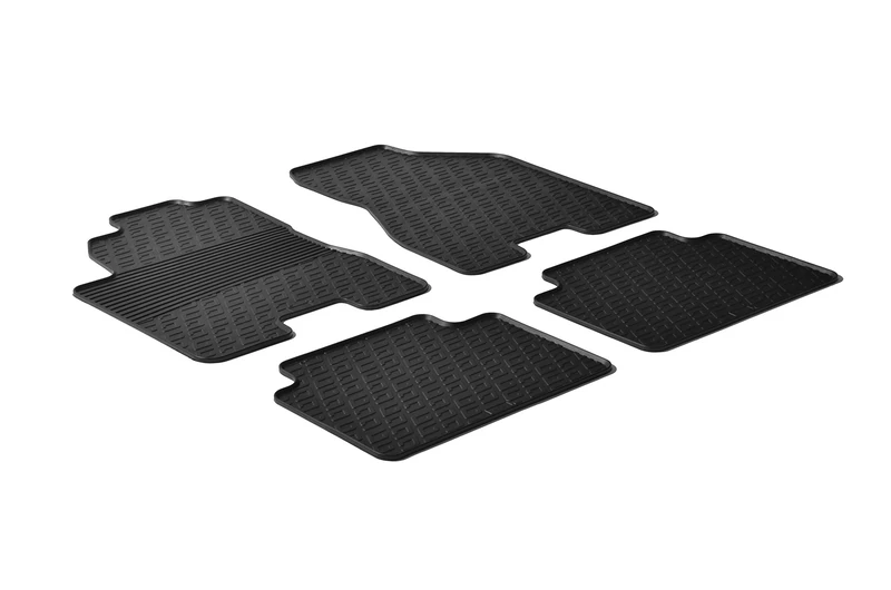 Gledring Rubber car mats set LHD compatible with Hyundai Tucson / Kia Sportage 2004-2010 (G profile 4-pieces)