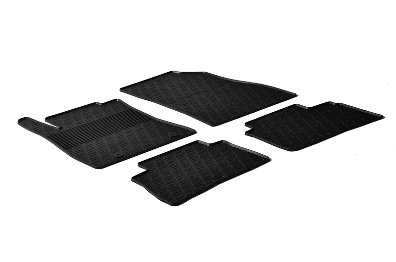Gledring Rubber car mats set LHD compatible with Nissan Juke 2010-2019 (G profile 4-pieces + mounting clips)