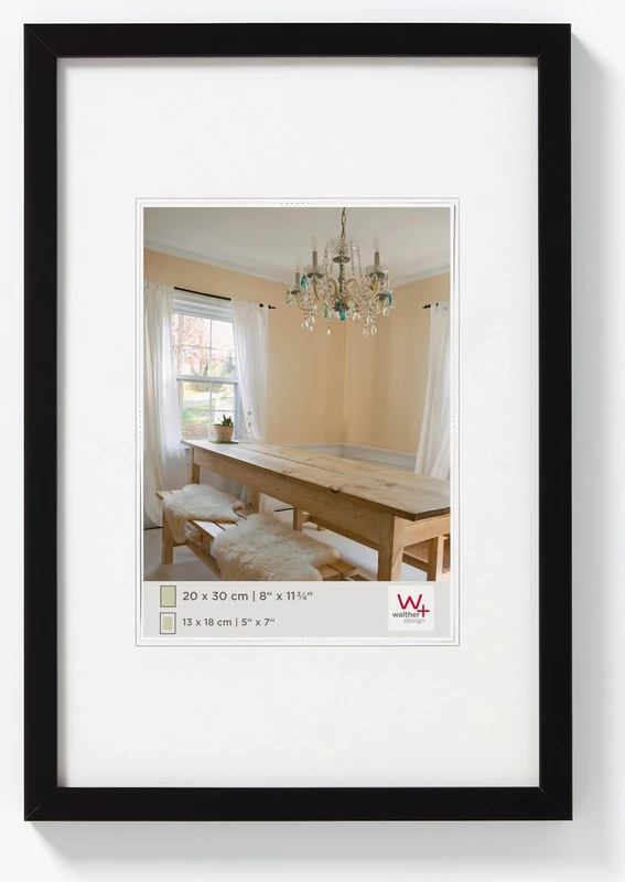 walther Design Picture Frame Black 40 x 60 cm Peppers Wooden Frame BP460B