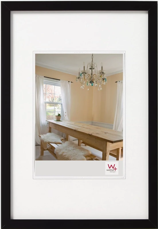 walther Design Picture Frame Black 50 x 70 cm Peppers Wooden Frame BP070B